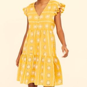 Loft ruffle sleeve dress